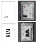 Moisture Proof Frosted Pvc Eva Zip Lock Bag For Clothing Printed Logo Plastic Zipper Packaging