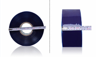 Blue PVC Packing Stretch Film Wrap Roll 35mm Width OD 230mm Brush Silk Customized