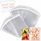 OPP Clear Resealable Cellophane Bags Packaging For Candy Cookie