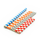 Coloured Decorative Biodegradable Paper Drinking Straws 6mm 8mm 10mm
