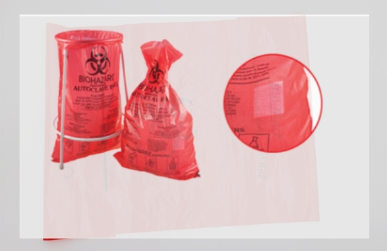 Adhesive Specimen Autoclavable Biohazard Bag 90x100cm 70x90cm 50x50cm