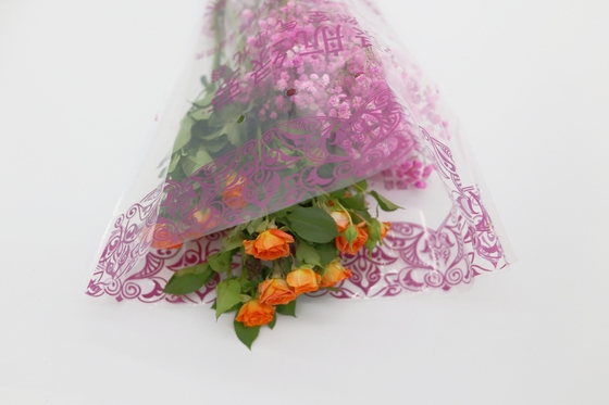 Disposable PP Flower Bag Fresh Rose Wrapping Bouquet Sleeves Package Plastic Wicket