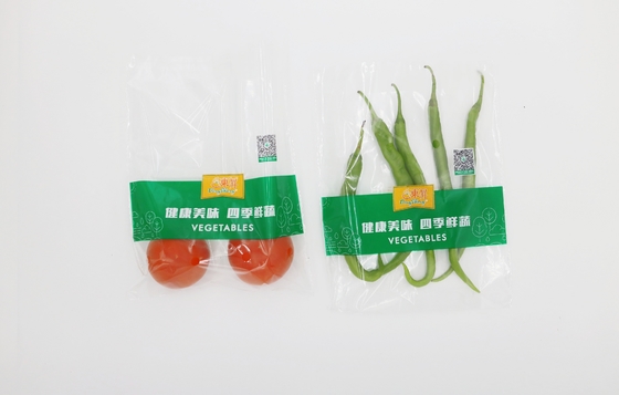 Transparent Fruit Vegetables OPP Packaging Bag Breathable With Hang Hole
