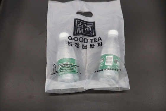 Supermarket T Shirt Biodegradable Plastic Bags Custom Take Away Shopping Bags