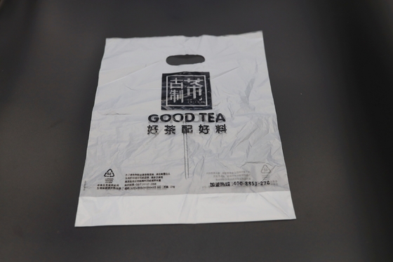 Supermarket T Shirt Biodegradable Plastic Bags Custom Take Away Shopping Bags