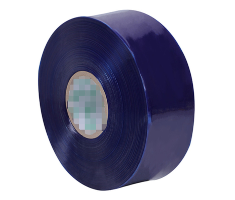 50mm Width Blue Stretch Wrap Plastic Film 150mic Thickness OD 240mm