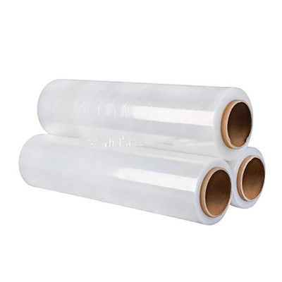 20 Mic Transparent Wrap Stretch Film Roll Lldpe 52MPa Tensile For Luggage Packing