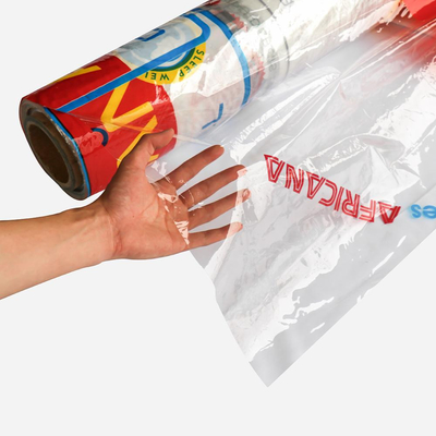 10cm Width Polyethylene Stretch Film Transparent Printed Plastic Roll For Packaging