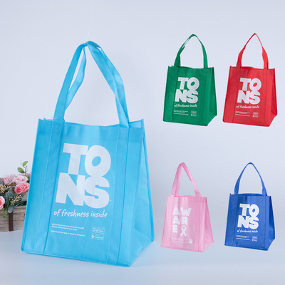 Customized Reusable Tote Shopping Bag Recycled Nonwoven Eco Friendly Grocery Bags