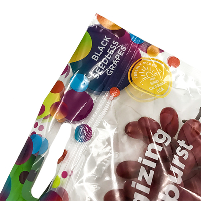 Supermarket Opp Plastic Packaging Fresh Fruit Vegetable Bags with Adhesive