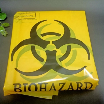 Plastic Biohazard Autoclave Waste Bags Disposable Customized For Clinic