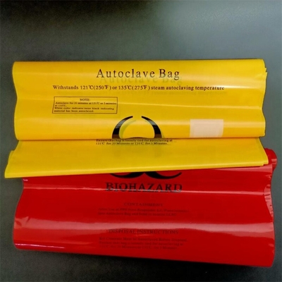 Plastic Biohazard Autoclave Waste Bags Disposable Customized For Clinic