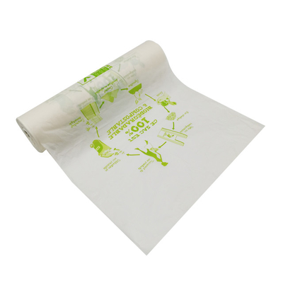 Flat Packing Compostable Biodegradable Plastic Bags Eco Friendly Customized