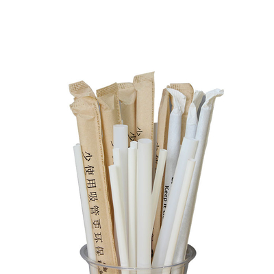 Biodegradable Disposable PLA Straw Plastic Drinking Straws For Hot Drinks
