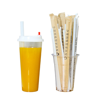 Biodegradable Disposable PLA Straw Plastic Drinking Straws For Hot Drinks