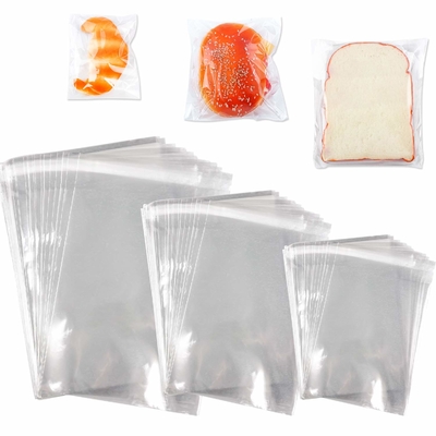OPP Clear Resealable Cellophane Bags Packaging For Candy Cookie