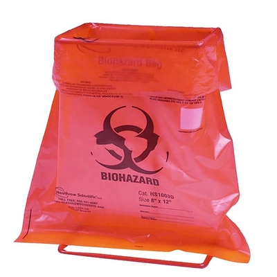 High Strength Autoclavable Biohazard Bag Gravure Printing Polyethylene Garbage Bag